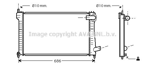 AVA QUALITY COOLING Радиатор, охлаждение двигателя CN2182